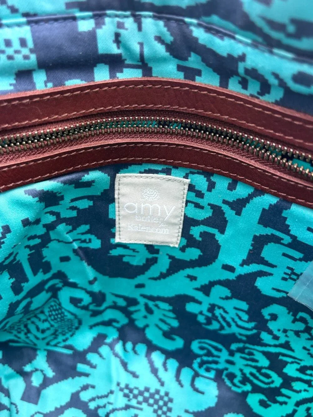 NWOT Rare Retired 2008 Amy Butler for Kalencom Muriel Bag Pristine Unused Teal